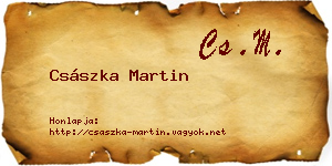 Császka Martin névjegykártya